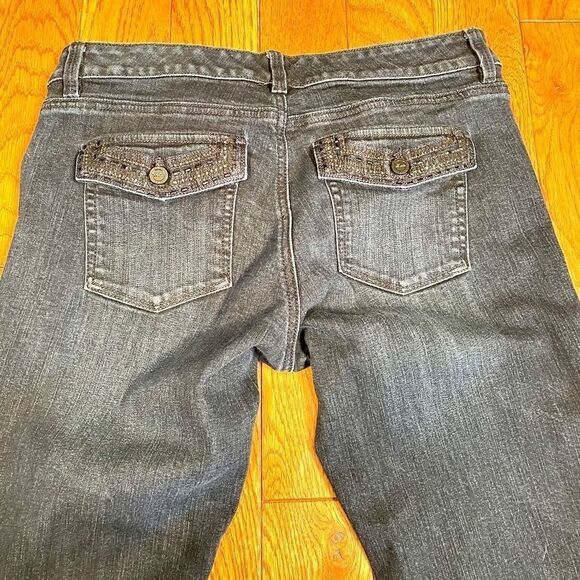 BLACK BOOT LEG JEANS SIZE 8S by WHITE/BLACK - Picture 7 of 9